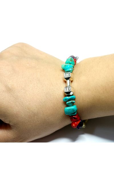 Dejavu TR Colorful Natural Stone Broken Bracelet - Sports Model