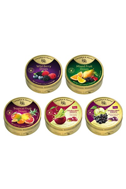 Cavendish & Harvey مجموعة من 5 قطع من التوت الأسود بالفواكه الاستوائية - حلوى...