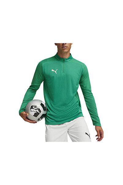 Puma Μπλουζάκι προπόνησης ποδοσφαίρου ανδρών - Teamfinal Training, 1/4 φερμουάρ, μακρυμάνικο, πράσινο 65855105