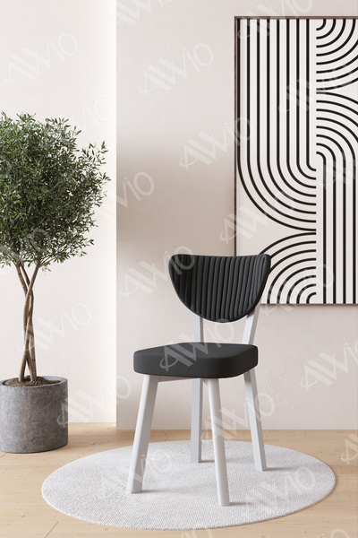 AVVİO Elma BEYAZ  Mutfak Sandalyesi Yemek Odası Bahçe Balkon Otel Restoran Ka...