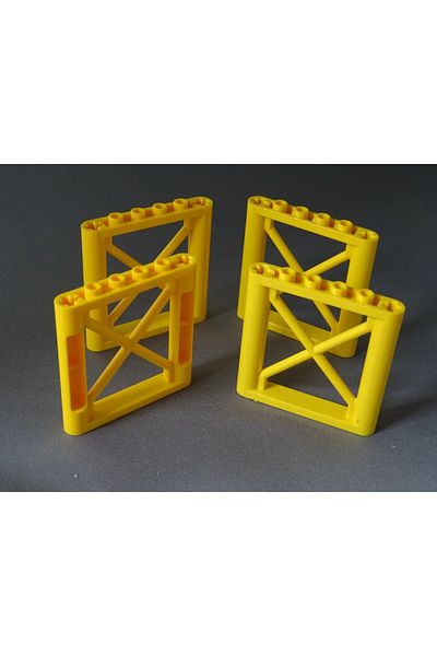 LEGO 4 PIECES SUPPORT YELLOW - 1x6x5 Dektek Dirty Rectangular