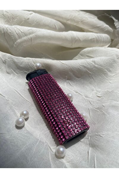 Zey Desing ŞEKER PEMBESİ TAŞLI ÇAKMAK (Rüzgara karşı dayanıklı)