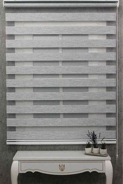 BigPazar Gray Bamboo Zebra Modern Curtain 1St Quality Fabric