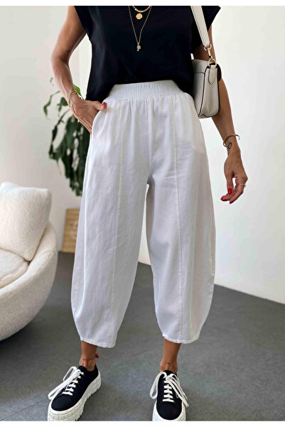 Bak'ap بنطلون جبردين فاخر - خصر مطاطي