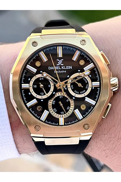 Daniel Klein Men's Wristwatch - Silicone Cord, 30 Mt Water Resistant, Internal Functions Active EDK.10645.2