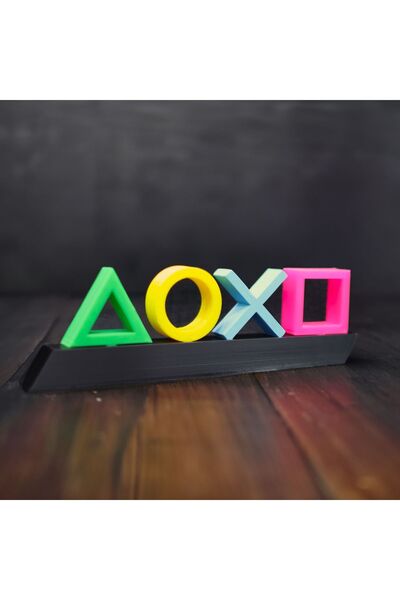katasarım Playstation Ps Logo Temalı Masa Üstü Süsü 26x7,5 Cm