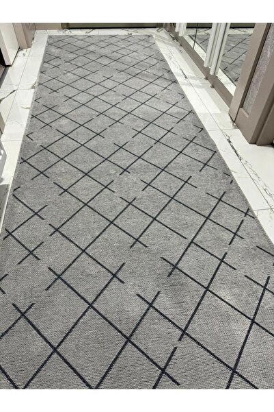 MBA Vena Gray Viscose Woven - Non-Slip Based Washable Living Room Kitchen Rug