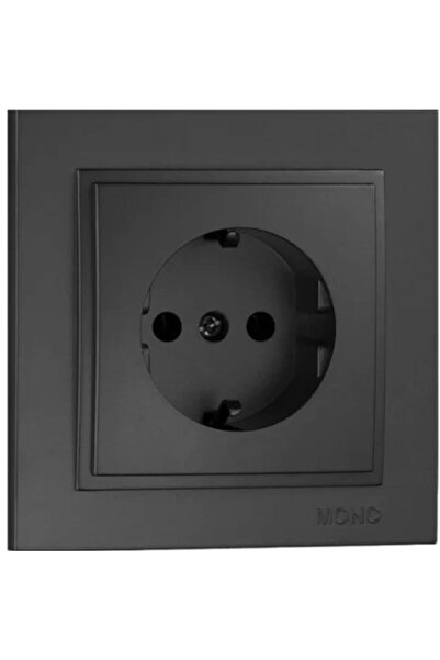 MONO ELECTRIC Mono Despina Topraklı Priz Antrasit Çerçevesiz