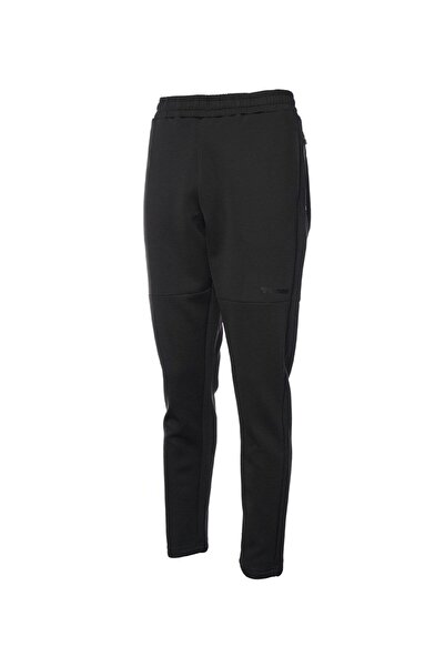 hummel Siyah Erkek Tapered Fit Dar Paça Baskılı Eşofman Altı