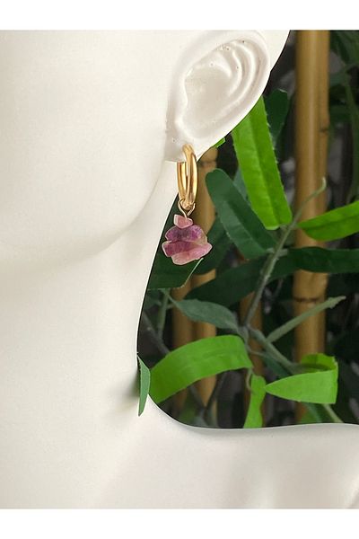 Lucios Stainless Special Design Natural Stone Steel Earrings