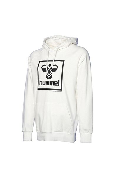 hummel Hooded Collar Off-White Men's Sweatshirt921556-9003 Hmlt-isam 2.0 Hoodie M