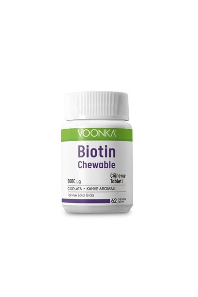 Voonka Biotin 5000 Mcg - 62 Chewing Tablets