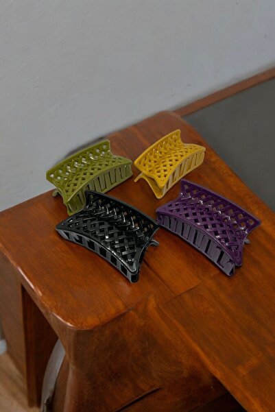 FAHA 4-Piece Mesh Design Peg Hair Clip Set (YSMS)