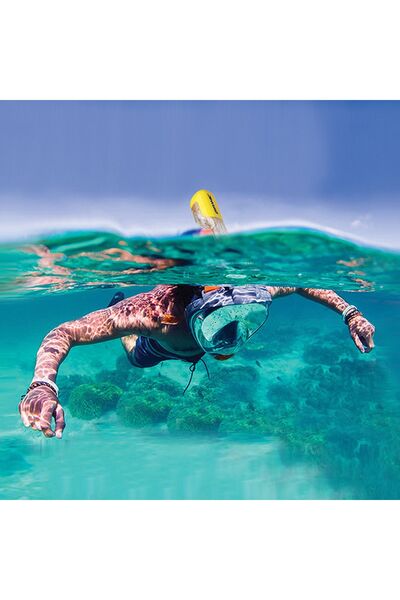 Dynamic Tam Yüz Şnorkel Dalış Maskesi-Su Altı Keşif Maskesi-Buğu Önleyici-Aksiyon Kamerası Aparatı