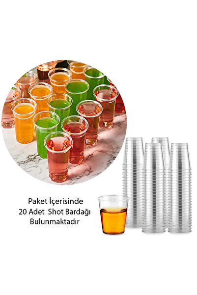 Partimarka Shot Bardağı Sert Plastik 40 cc