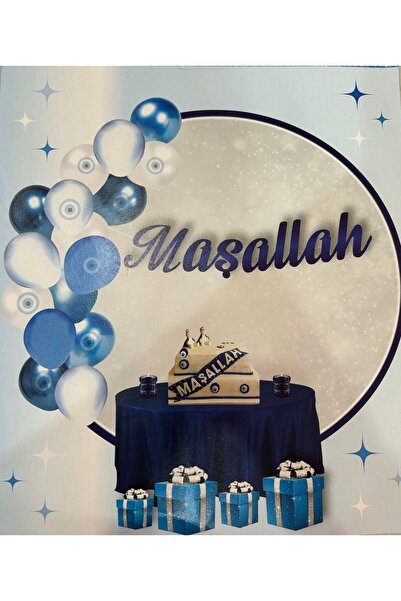 Deniz Party Store METALİK MAŞALLAH KALİGRAFİ YAZI