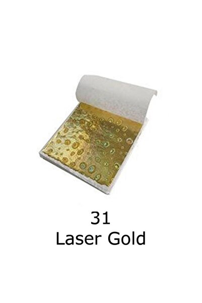 Profisher Varak Kaplama Yaprak Metalik Folyo 9x9cm 10lu 31 Laser Gold R5799F-31