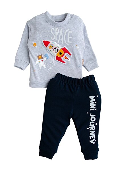 Oz Baby Baby Boy Rocket Embroidered Seasonal Baby Set - Printed Space Pattern...