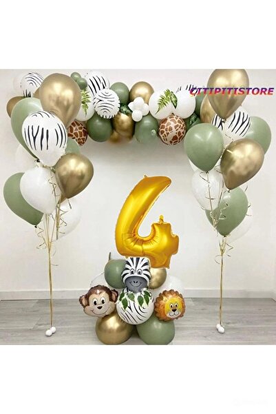 DÜVENCİ TİCARET Set de baloane din folie Safari Head