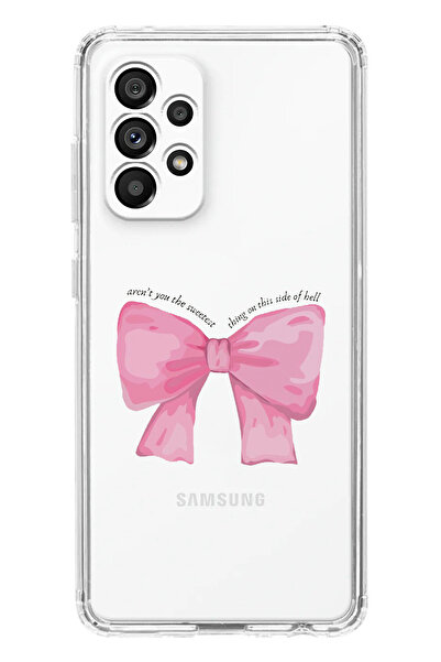 moonset Samsung Galaxy A33 Uyumlu Fiyonk Tasarımlı Baskılı Şeffaf Telefon Kılıfı