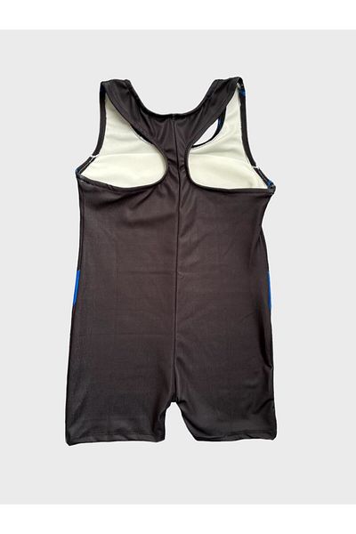 ALİŞ KİDS Black Turquoise Striped Swimsuit for Girls