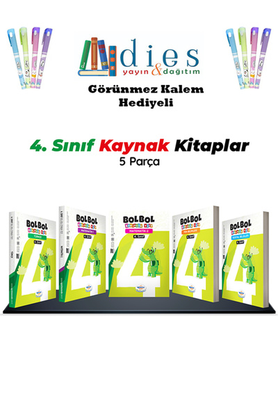 öğretmen evde Öğretmenevde Yay. 4. Sınıf Süper 5’li Kitap Seti (2023-2024)