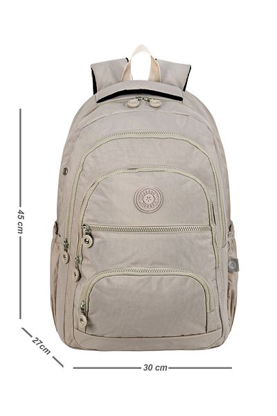 GP GUES POLO Waterproof Crinkle School Bag - Luxury and Multi-Pocket, Monkey Keychain Gift