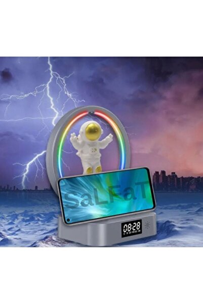 SaLFaT Akilli Speaker Manyetik Kaldırmalı Astronot Saatli RGB Işıklı Bluetooth Hoparlör