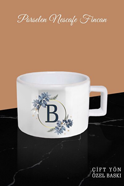 bymat كوب زجاجي بتصميم حرف B باللون الذهبي الصيني - كوب قهوة أبيض - كوب قهوة ...