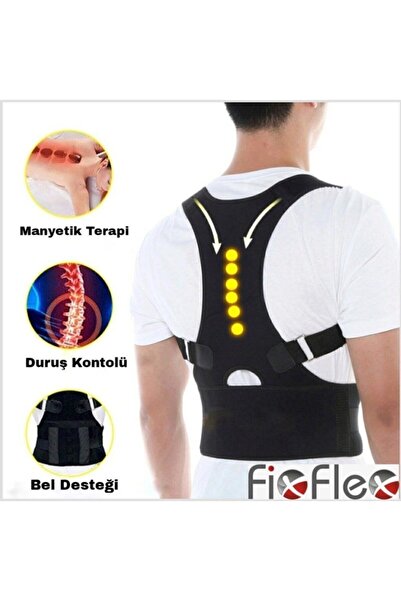 FİXFLEX Mıknatıslı Manyetik Kamburluk Önleyici Kemerli Dik Duruş Korsesi Std Jetsepet