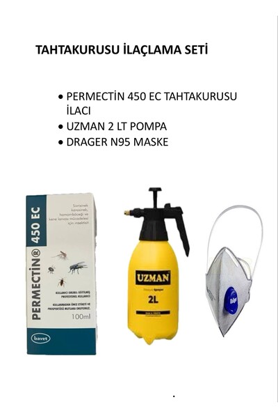 ARTI İLAÇLAMA TahtaKurusu İlaçlama Seti Ev İçin Kesin Çözüm İlaç Pompa ve Maske