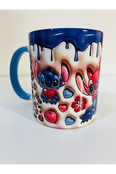 Cuppy Box Stitch & Angel Love Blue 3D Mug Cup
