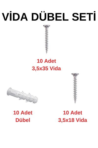 HOBİDABİ Vida Dübel Seti Dolap Sabitleme Kiti Için