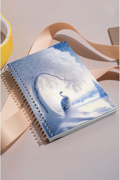 kutuTR 15x21 Winter Patterned Wooden MDF Cover - 100 Sheets Checkered Vip Modelist Notebook 80gr/m2 K513