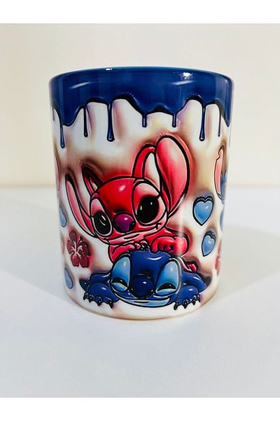 Cuppy Box Stitch & Angel Love Blue 3D Mug Cup