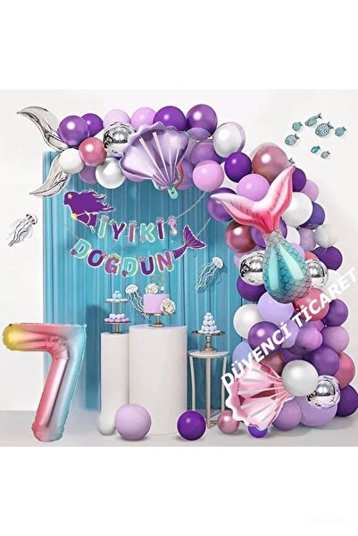 DÜVENCİ TİCARET Set de aniversare de lux sirenă