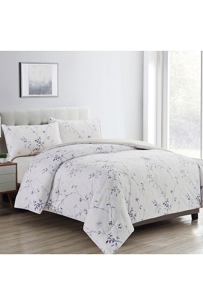 In House Smith | 4 Pieces Summer Comforter Set - King - 260x240 cm - Blue & Gold