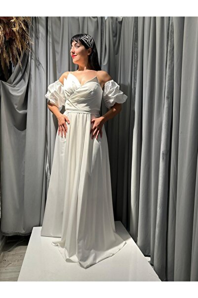 Abiye's NİŞAN NİKAH SÖZ EVDEN ÇIKMA BEYAZ ELBİSE