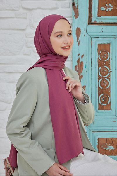 Şalland Organic Cotton Voile Shawl Cherry