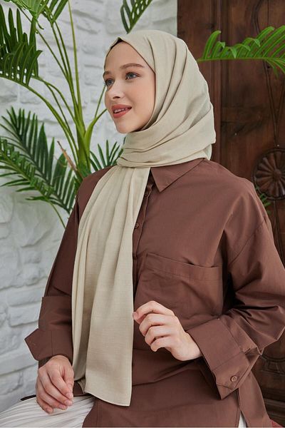 Şalland Organic Cotton Voile Shawl Ivory