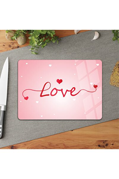 DreamHomes لوح تقطيع زجاجي 25*35 من بينك لوف