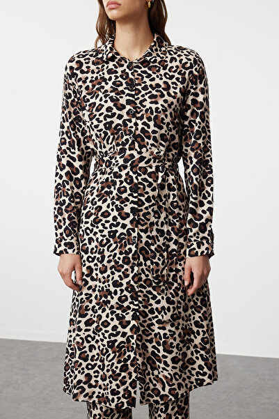 Trendyol Modest Βισκόζη λεοπάρ φόρμα με κανονική εφαρμογή - TCTSS24US00089