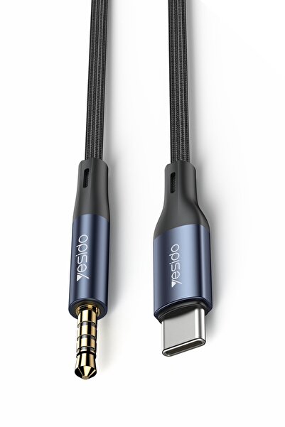 Yesido YAU42 1M Arama Özellikli Type-C to Aux Dönüştürücü - Siyah 459121