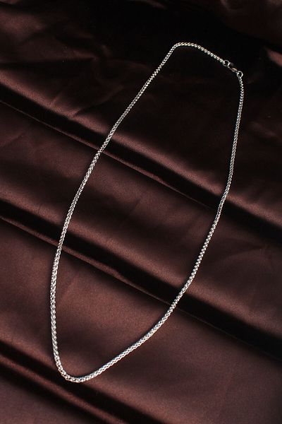 Moka Shopin Men's Necklace - 316L Steel, Silver Color, Thin Twist Chain