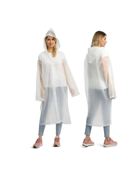 Nirnisa Unisex Kapşonlu Çıtçıtlı Yeniden Kullanılabilir Yağmurluk Kamp Konser Maç Promosyon Yağmurluğu