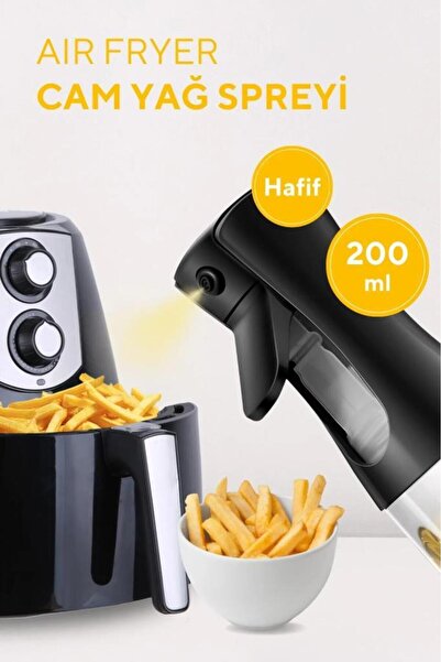 Nirnisa 200 ml Airfryer Sprey Yağdanlık Zeytinyağı Sirke Yağ Püskürtmeli Daml...