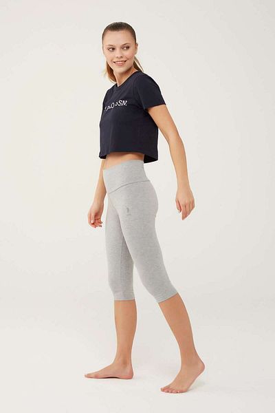 U.S. Polo Assn. Γυναικείο κοντό καλσόν σε γκρι μελανζέ 16608