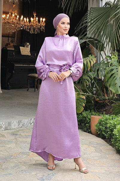Moka Shopin Lilac Satin Dress - 20329.1778.