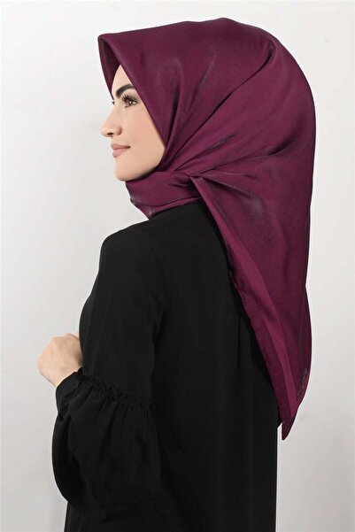 PİRAMİT Abiye Bordürlü Eşarp 6002-19 Mürdüm