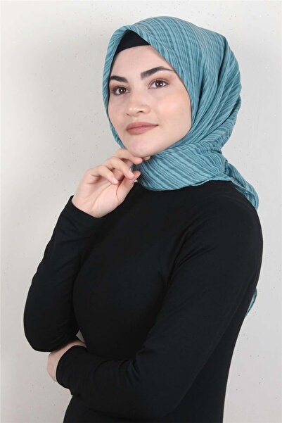 Modakaşmir Mistik Pamuk Eşarp 4101-24 Su Mavisi